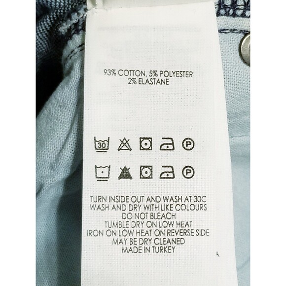 Victoria Beckham Jeans Women's 24 Wide Leg Raw Hem Cropped Dark Wash (28x25.5) - Picture 6 of 7